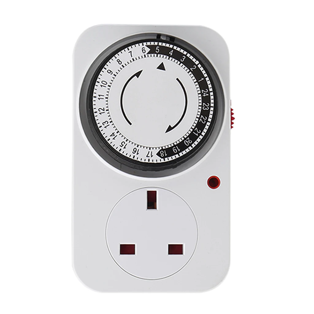 Multi Uses 24Hour Mechanical Wall Outlet Timer Home Appliace Interval Clock Socket Gardening Watering Scheduled Timing Timer