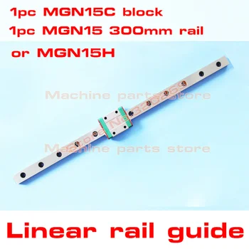 

15mm Linear Guide MGN15 L= 300mm linear rail way MGN15H Long linear carriage for CNC X Y Z Axis MGN15C square carriage