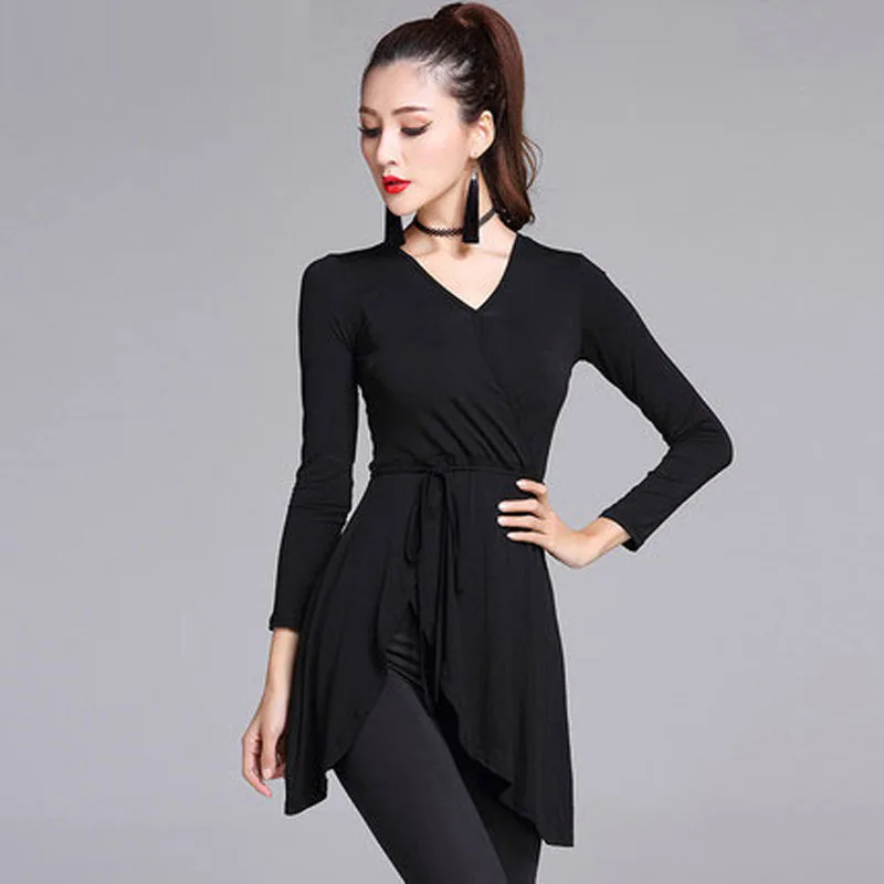 

Short/Long Sleeve Latin Dance Wear Spandex Top for Adult Dancing 5 Sizes from S to XXL A0128