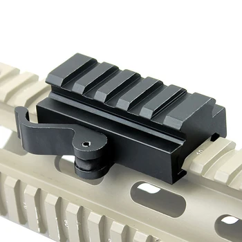 

Hunting Accessories Military Gear 5-Slot Quick Detach Picatinny/Weaver Compact Lever Lock Adaptor Riser Rail
