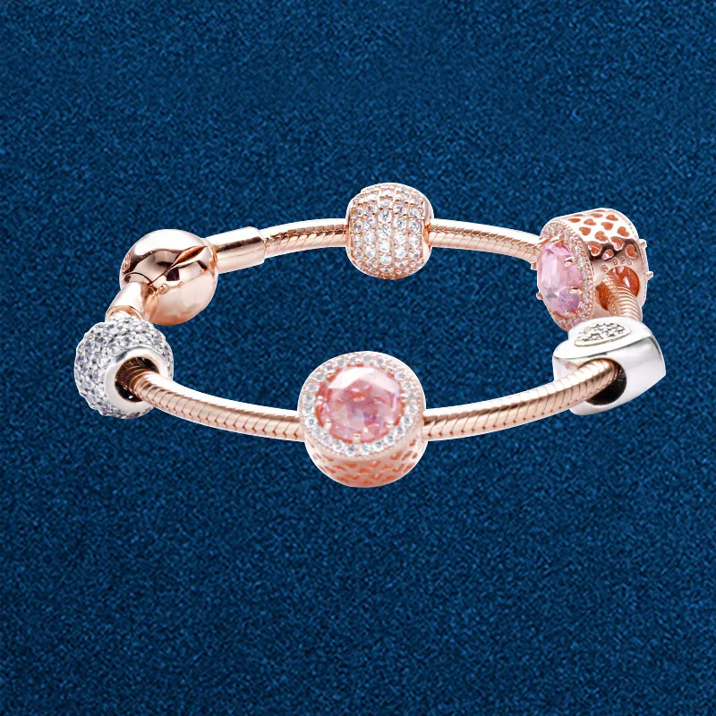 

Hot S fits for Charm Bracelet DIY Ladies Gift Party Jewelry 925 Sterling Silver Love Chain Buckle Christmas Bracelet