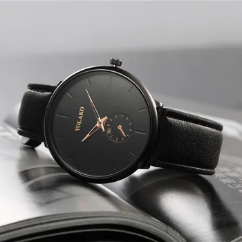 

YOLAKO Fashion 2019 British Style Casual Belt Quartz Male Watch Men's watch Wrist Party decoration Business Watch gif for male