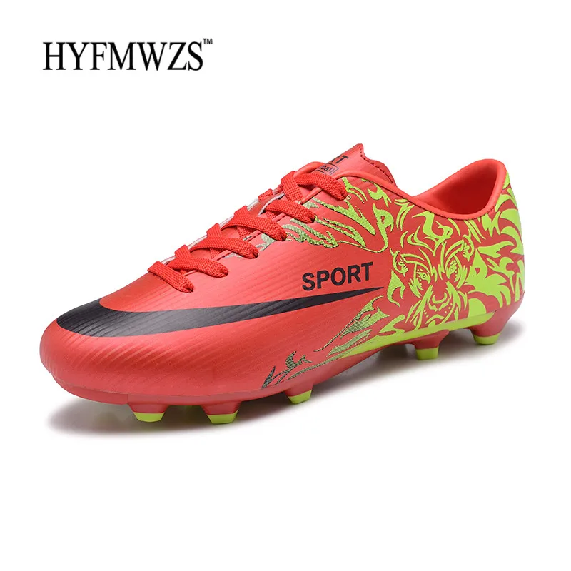 HYFMWZS красовки высокое качество дешевые мужские футбольные бутсы Superfly для мальчиков футбольные Дышащие длинные шипы детские футбольные бутсы