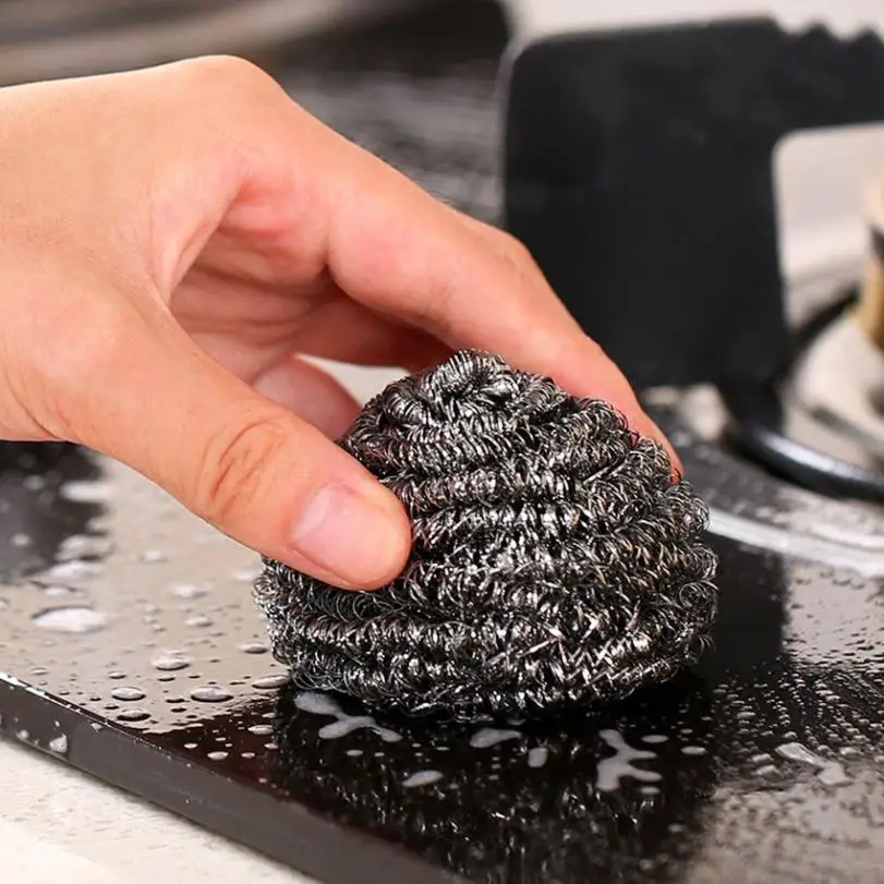 BESTONZON 6pcs nettoyage éponge à récurer tampon à récurer éponge à vaisselle brosse pour cuisine salle de bain couleur aléatoire