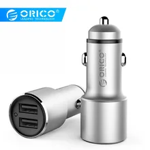 ORICO двойной зарядное устройство USB для телефона 5V2. 1 зарядное устройство для мобильного телефона для iPhone быстрое USB зарядное устройство адаптер для автомобиля для планшетов Xiaomi