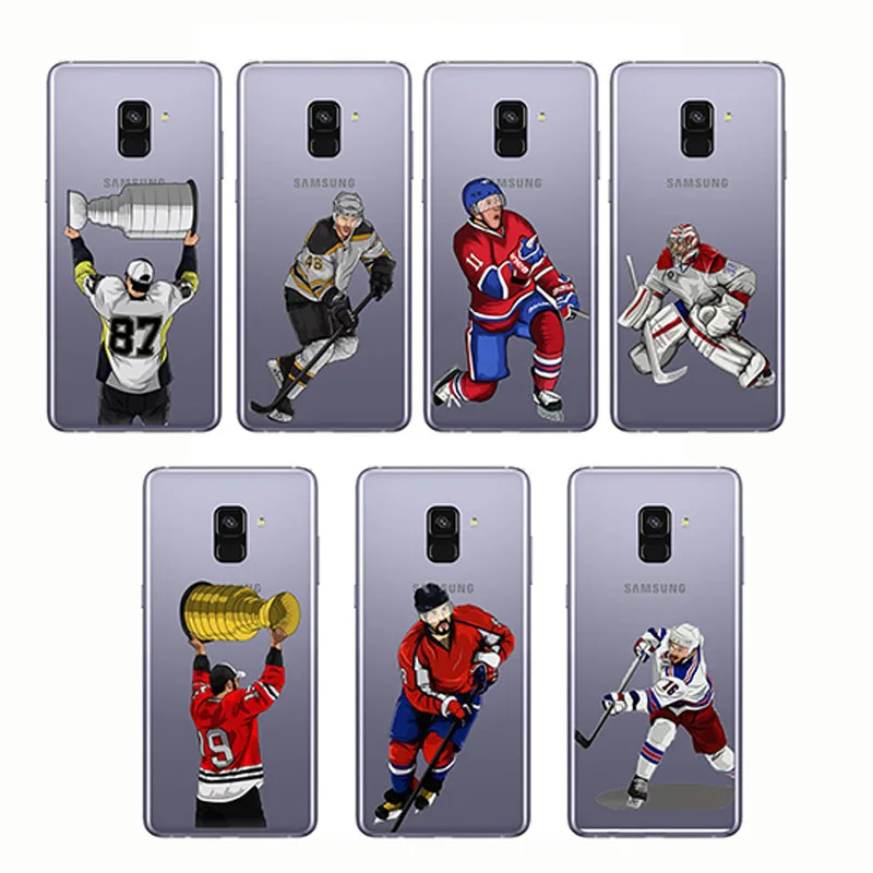

Sport Ice Hockey Sidney Crosby Cartoon Soft Silicon Phone Cases Cover Capinha Coque for Samsung A3 A5 2016 2017 A8 Plus 2018