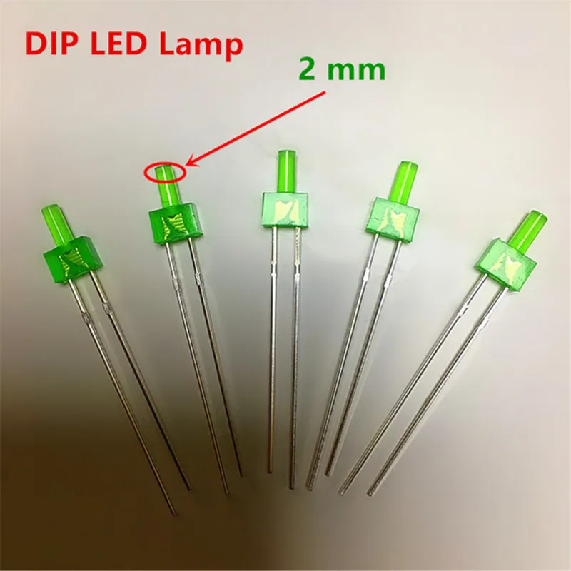 100pcs 2mm Warm White Flat Top Water Clear LED Diodes 12000MCD Leds Light Lamp