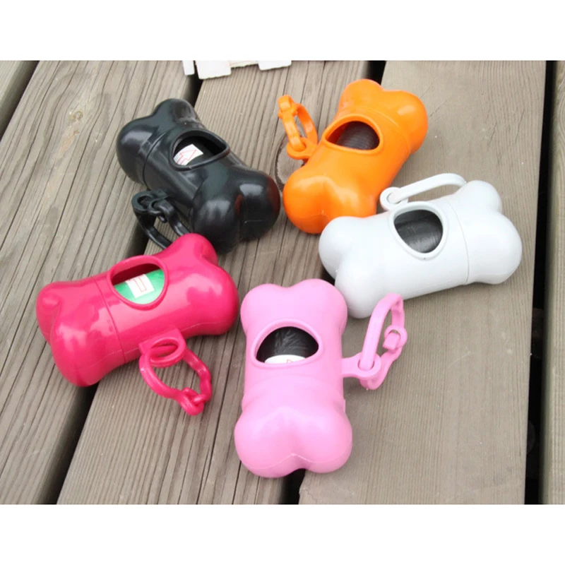 Garbage Clean Dispenser Box Pet Dog Bags Degradable Pet Dog Waste Poop Bag With Printing Doggy Bag Trash Garbage bag 2 PCS