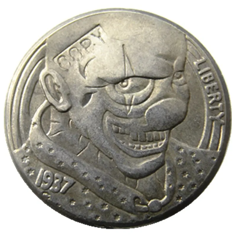 

BU(24)Hobo Nickel 1937-D 3-Legged Buffalo Nickel Rare Creative Funny Copy Coin