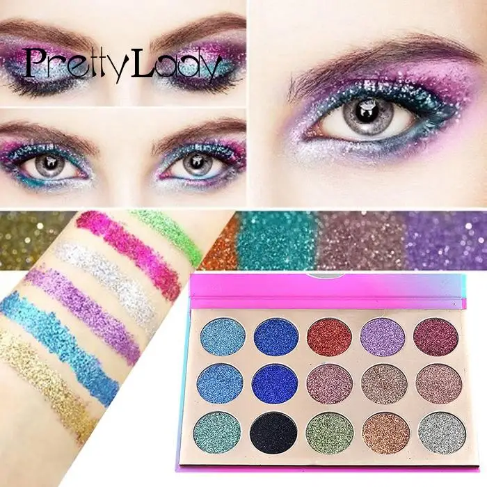 

Up Women Cosmetic Make New Multi-color Glitter Eyeshadow Palette
