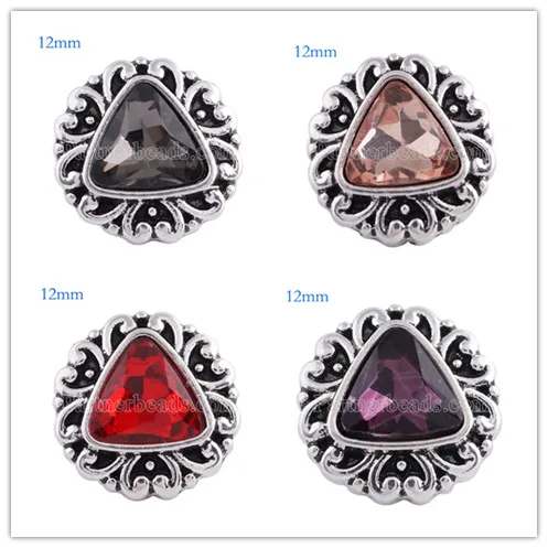 

Partnerbeads 7 colors snaps metal small 12mm mini buckle snap jewelry fit beads bracelet nacklace Accessory KS6077-S