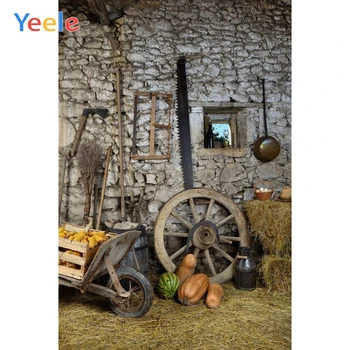 

Yeele Autumn Farm Tools Melon Cart Photo Backgrounds Customized Vinyl Digital Photography Backdrops For Photo Studio