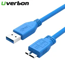 Uverbon Высокоскоростной USB 3,0 Тип для Micro B кабель USB3.0 шнур Синхронизация данных для внешний жесткий диск HDD samsung S5 Note3