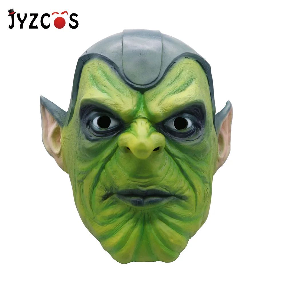 

JYZCOS Adult Captain Marvel Skrull Mask Captain Marvel Figure Cosplay Helmet Halloween Party Prop Carnival Costume for Women Men