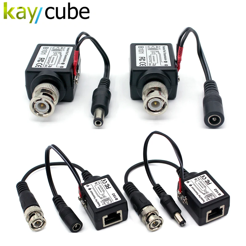1 пара Kaycube Длинная передача видео Мощность балун высокое качество Bnc разъем для