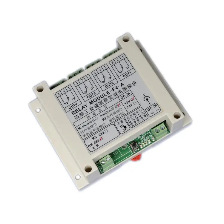 

Modbus 4 way RS485 relay module PC computer intelligent control switch industrial control board IO expansion module