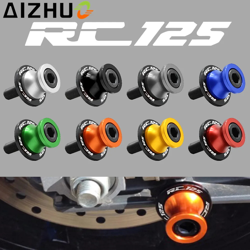 For KTM RC 125 Motorcycle Accessories 10 Mm Swingarm Slider Spools CNC Aluminum Alloy Stand Screw For KTM RC125 One Pair