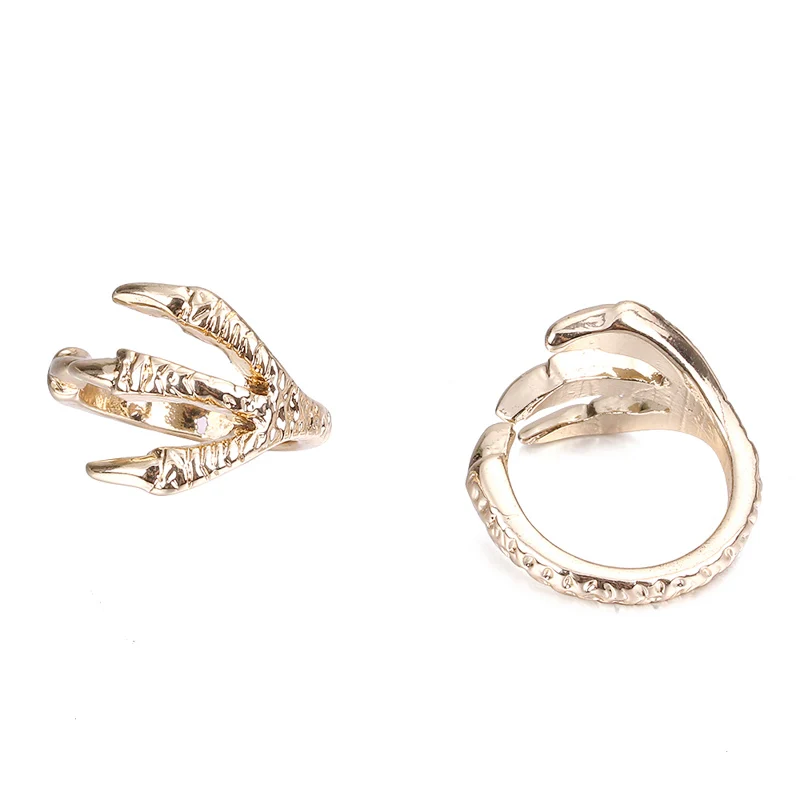 

1PC Sale Gold Color Dragon Claw Ring Punk Rock Mens Biker Rings Gothic Statement Man's High Quality Jewelry Wholesale KC05