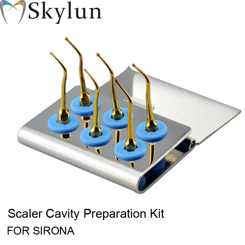 Dental Ultrasonic scaler Tip Kit Scaler Cavity Preparation Kit Gold scaler tips SBS1T *2 SBS2T SBS3T SBSLT SBSRT Fit SIRONS AT42 Dental Ultrasonic scaler Tip Kit Scaler Cavity Preparation Kit Gold scaler tips SBS1T *2 SBS2T SBS3T SBSLT SBSRT Fit SIRONS AT42