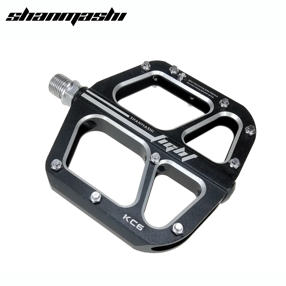 

shanmashi pedals bicycle ultralight 404g BMX mountain bike pedals MTB Alu big flat treat cycling footrest axle sleeve bearing