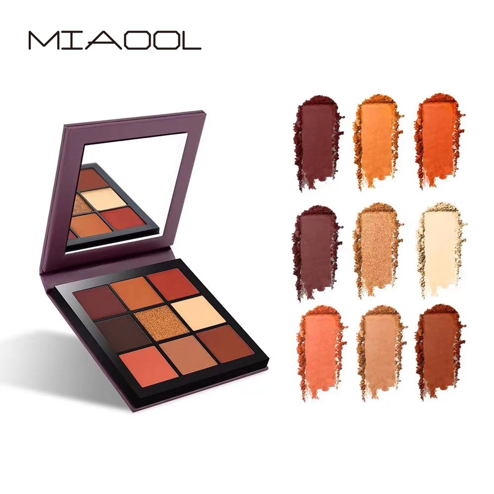 

Miaool Warm Brown Eyeshadow Palette 9 Colors Beauty Makeup Eye Shadow Glitter Shimmer Matte Nude Cosmetic Set 4 Seasons Autumn