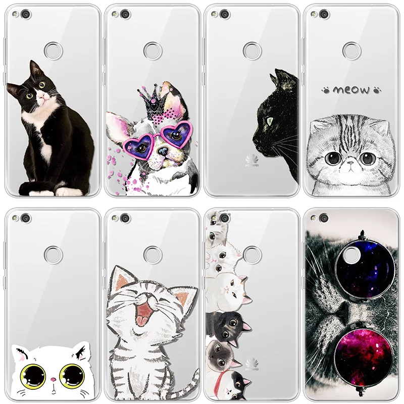 

Fundas For Huawei Mate 20 10 P8 P9 P10 Lite Plus P20 Pro P Smart mini 2017 S 7 8 9 Pro Lovely Cat Cover For Huawei P20 Lite Case