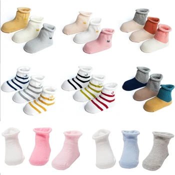 

Baby Cotton short warm Socks Newborn infant boys girls Cute stripe Socks soft Autumn Winter toddler children Clothing Accessory