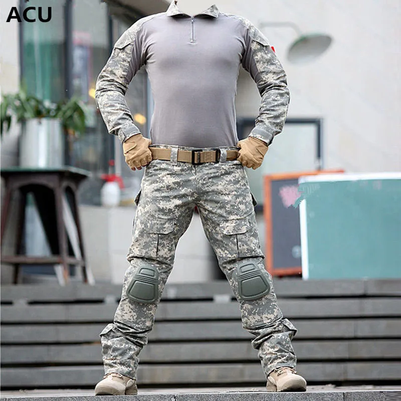 Tactical-military-uniform-clothing-army-of-the-military-combat-uniform-tactical-pants-with-knee-pads-camouflage_