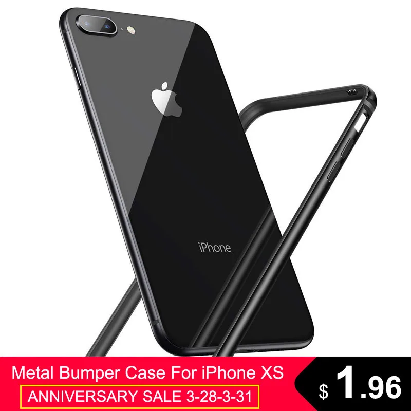 Bumper Case For iPhone Xs Max Xr 8 7 6 6s Plus Coque Shockproof Aluminum Frame Cover For iPhone X 10 Protective Border Capinhas Bumper Case For iPhone Xs Max Xr 8 7 6 6s Plus Coque Shockproof Aluminum Frame Cover For iPhone X 10 Protective Border Capinhas
