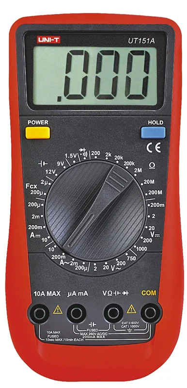 

UNI-T UT151A LCD multImetro AC / DC Volt Amp Ohm capacitancia Tester amperimetro multimetro