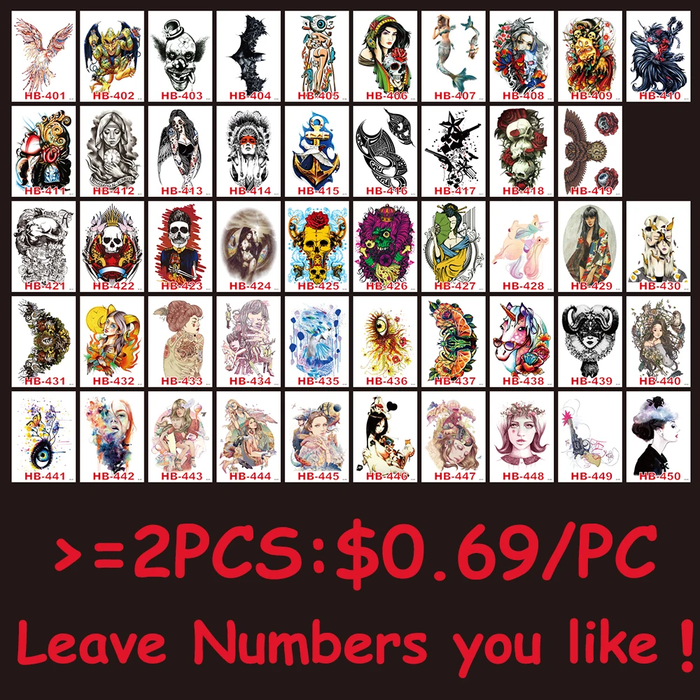 1 шт. водостойкая тату наклейка HB431 для мужчин и женщин|sticker printing machine for sale|stickers