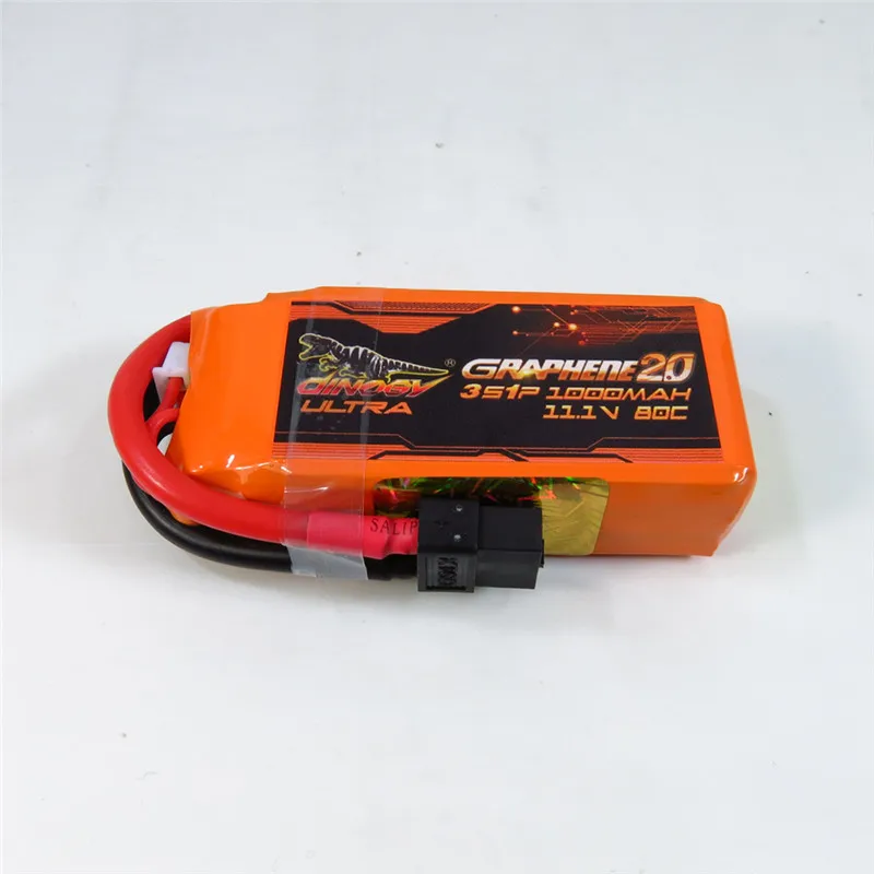 

Giant Power DINOGY ULTRA GRAPHENE 2.0 11.1V 1000mAh 80C 3S Rechargeable Lipo Battery XT60 Plug For RC FPV Racing Multicopter
