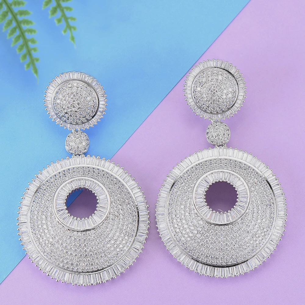 

GODKI Luxury Vintage Nigerian Long Dangle Earrings For Women Wedding Cubic Zircon Crystal CZ Dubai Indian Bridal Earrings Hot
