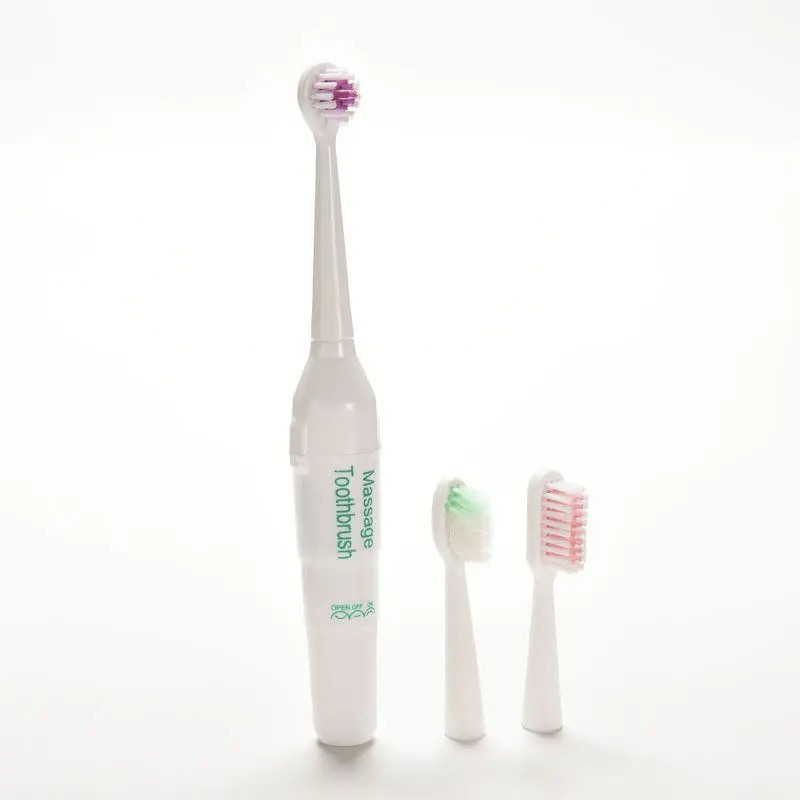 

Battery Operated Electric Toothbrush with 3 Brush Heads Oral Hygiene Health Products No Rechargeable Tooth Brush Practical