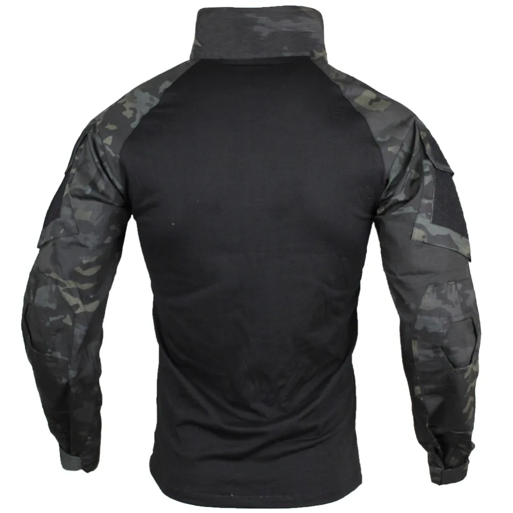 Tamanho grande S-5XL camisas militares dos homens