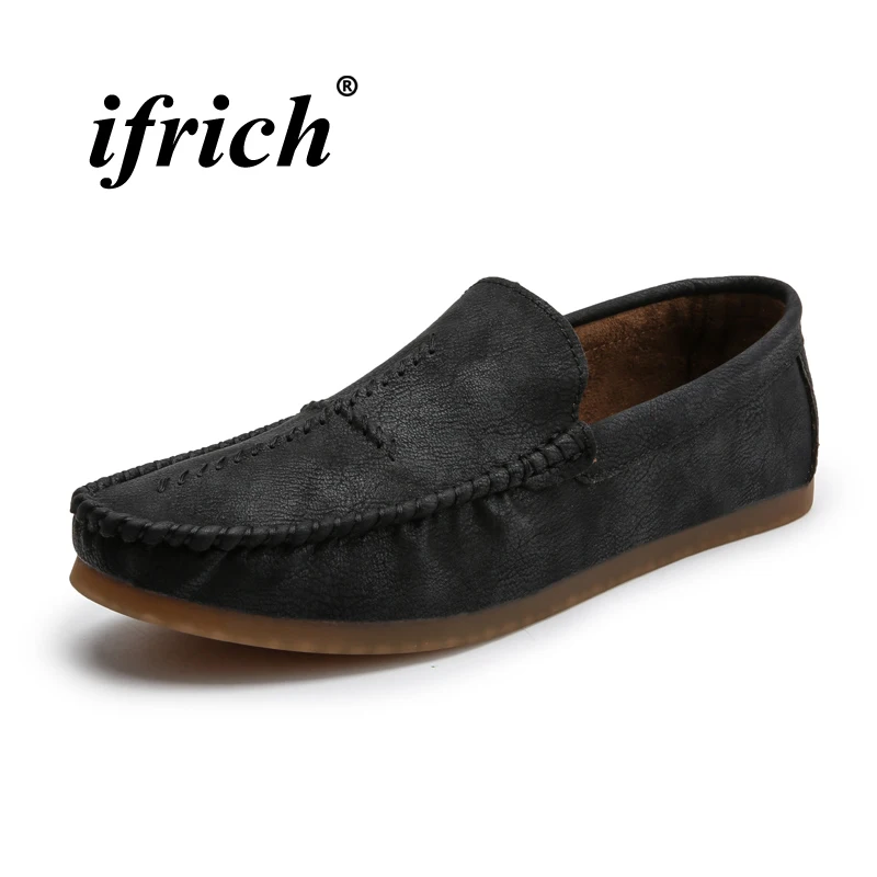 

Slip-on Shoes for Male Black Brown Man Loafers Flat Spring Summer Man Casual Shoes Comfortable Rubber Sole Driving Shoes