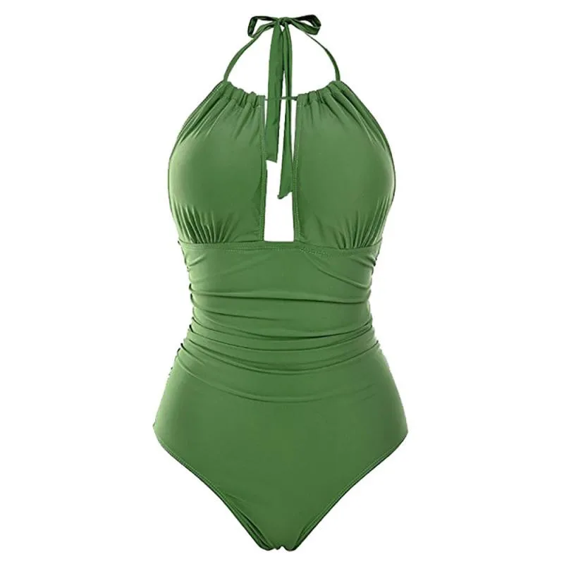 

Women's One Piece Swimwear Backless Tummy Control Monokini Swimsuits N30320