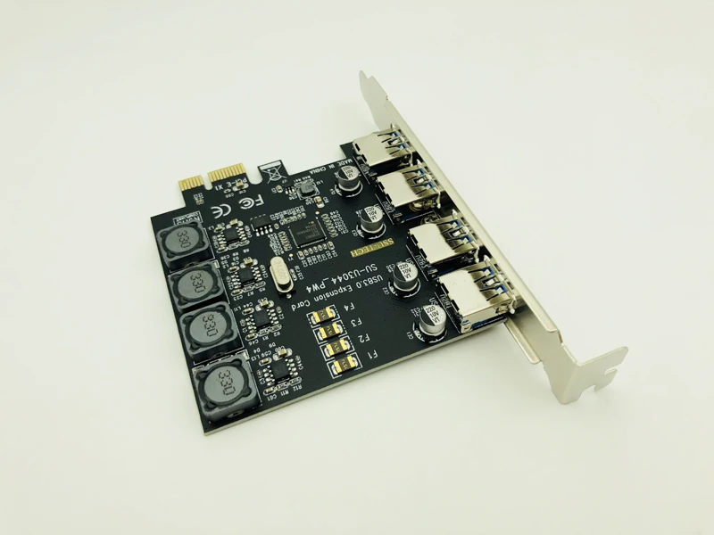 New 4Port USB 3.0 PCI-E Card USB3.0 HUB PCI Exprss PCI-E to USB 3.0 Expansion Card Adapter 5Gbps For Desktop Computer Components