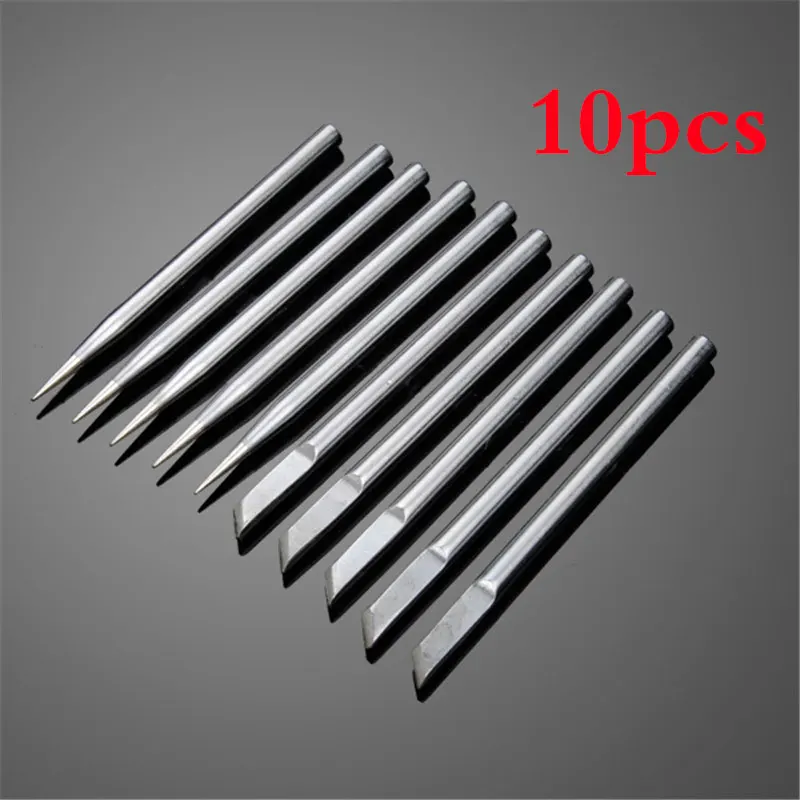 

10pcs 3.8mm 30W Superior Copper External Heated Solder Iron Tips 5pcs K-type and 5pcs I-type for Welding Tool Kits