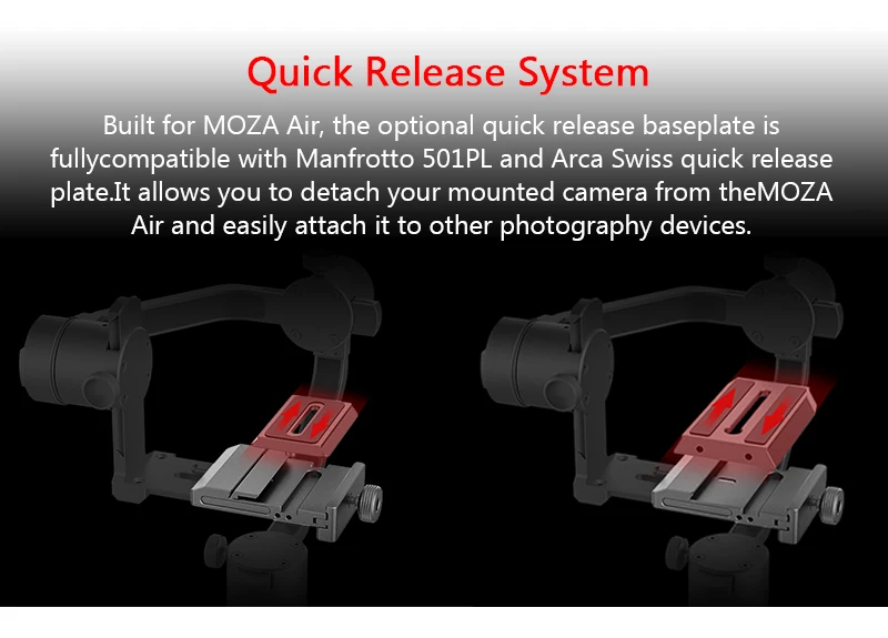 Moza Aircross ручной бесщеточный карданный Стабилизатор Steadycam Для беззеркальных камер sony a6300 Pana GH5 Canon EOS Pk ZhiyunCrane