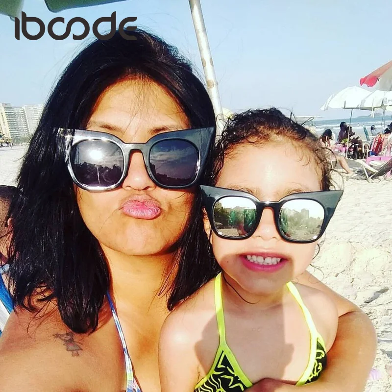 

iboode Cat Eye Sunglasses for Parent-child Fashion Baby Girl Boy Women Sun Glasses Anti-UV Mirror Ladies Children Eyeglasses