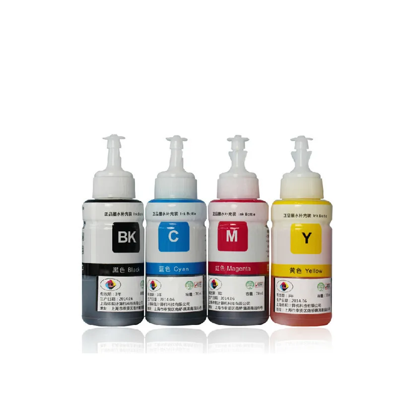 

Dye ink OEM 4 color Refill Ink Kit 70ml for Epson L350 L362 L366 L550 L555 L566 printer