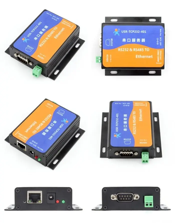 USR TCP232 401 RS232 RS485 Serial to TCP/IP Convertertcp iptcp ip rs232converter