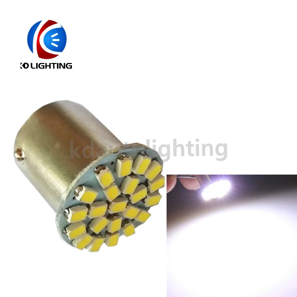 KD 100 шт. указатель поворота 1156 BA15S Автомобильный светодиодный 1206 22SMD тормозной фонарь заднего хода белый 12 V