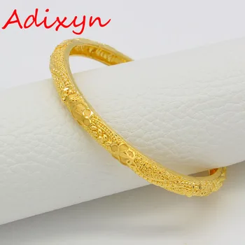

Adixyn 6.3cm/2.5inch African Bangles For Women Gold Color Bangles&Bracelets Ethiopian/Arab/Middle East Party Gifts N0023