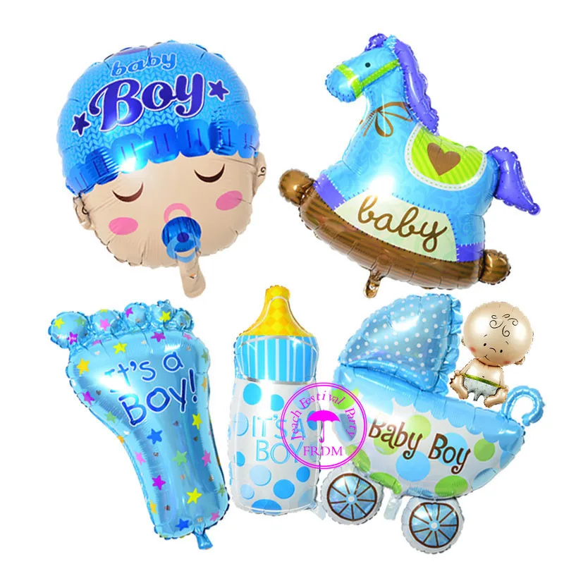 

crown baby shower balloons first birthday decoration helium baloon toy baby carriage horse 1 birthday baby balloon