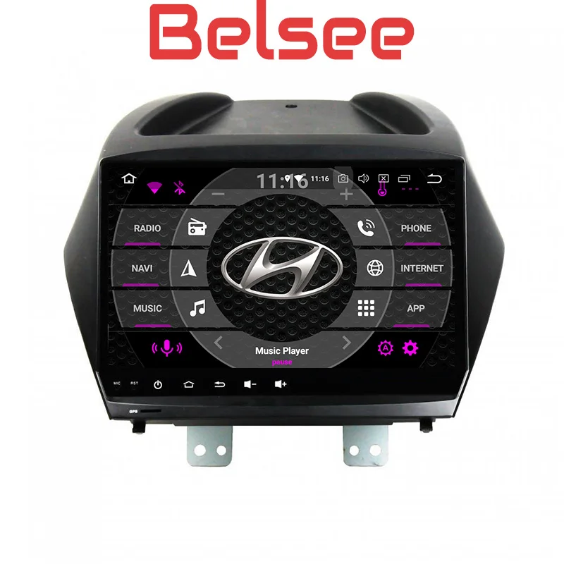 

Belsee Android 8.0 Oreo Auto Head Unit Car Radio Stereo 8 Core 4-32GB Multimedia Navigation DAB IX35 Tucson 2009-2015 Sat Nav