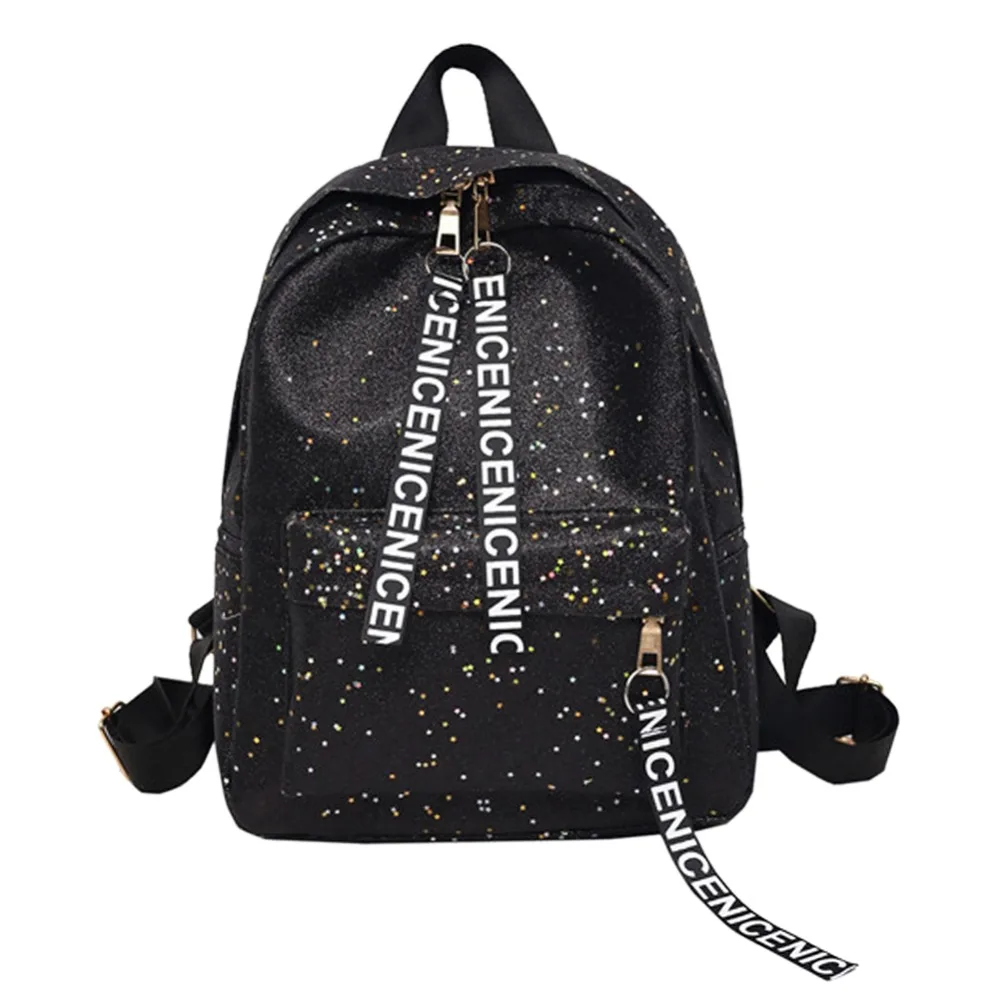 

Bling Bling PU Leather Backpacks for Women Girls School Bag Mochila Travel Party Shoulder bags Fashion Small Shing Backpacks