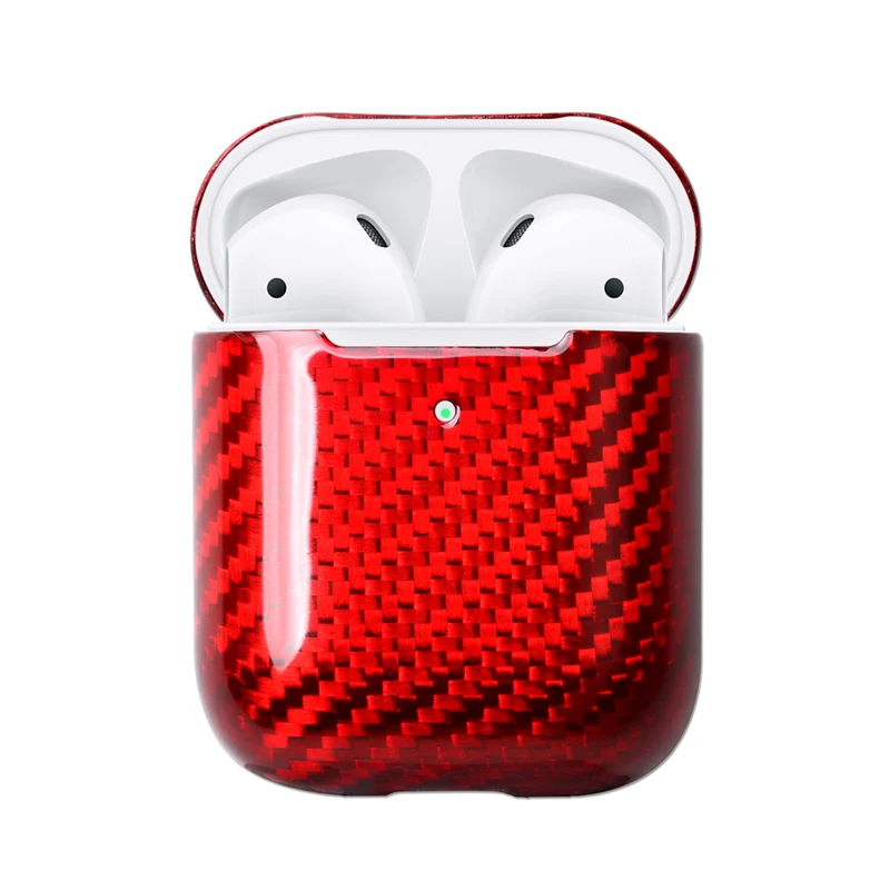 Чехол из углеродного волокна для Apple AirPods беспроводной зарядный чехол Bluetooth наушники крышка для AirPods 2 Air Углеродные аксессуары