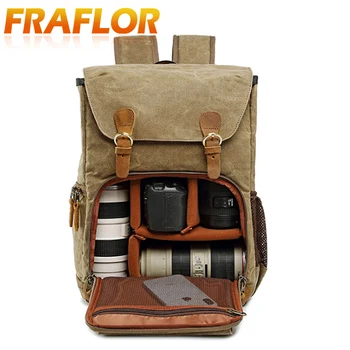 

High Capacity Batik Canvas Fabric Photography Bag Outdoor Waterproof Camera Shoulders Backpack for Canon Nikon Sony DSLR SLR